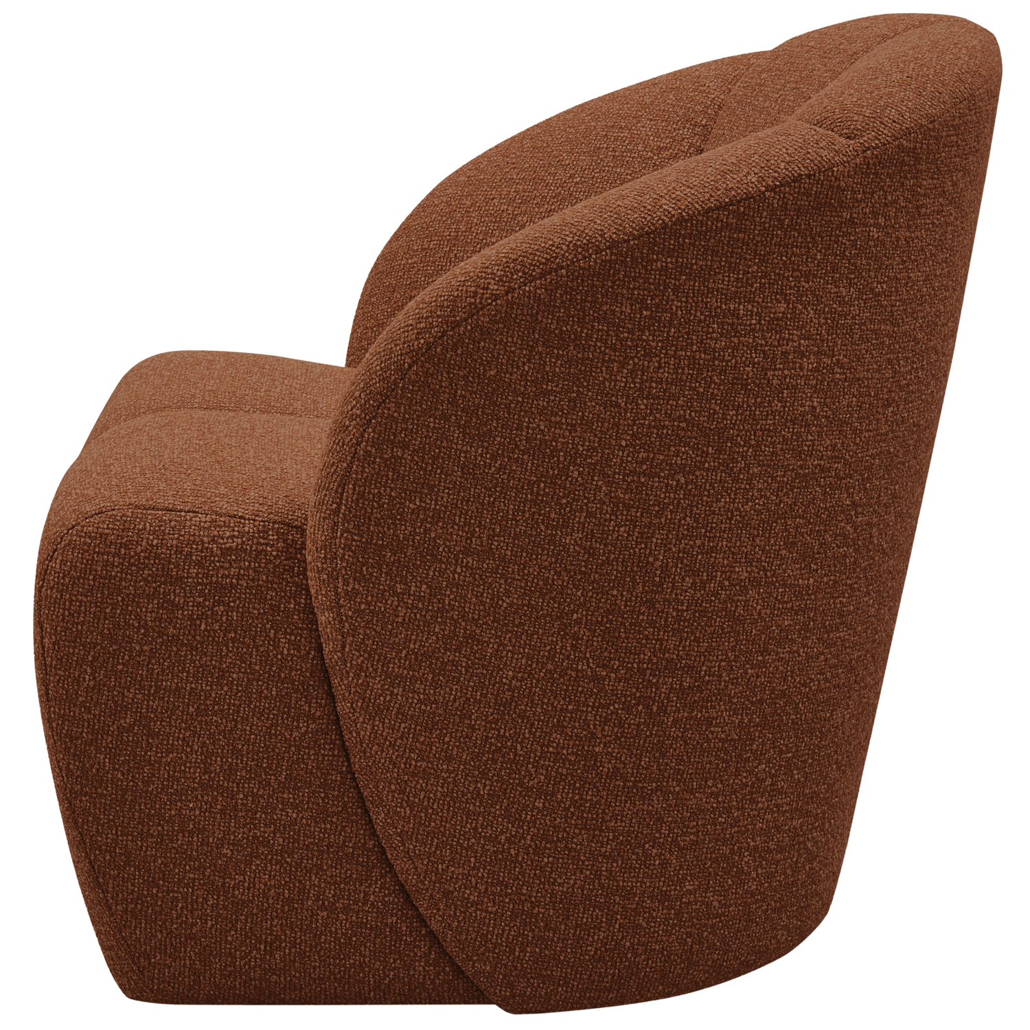 MOJO SWIVEL ARMCHAIR BOUCLE RUST BROWN MELANGE