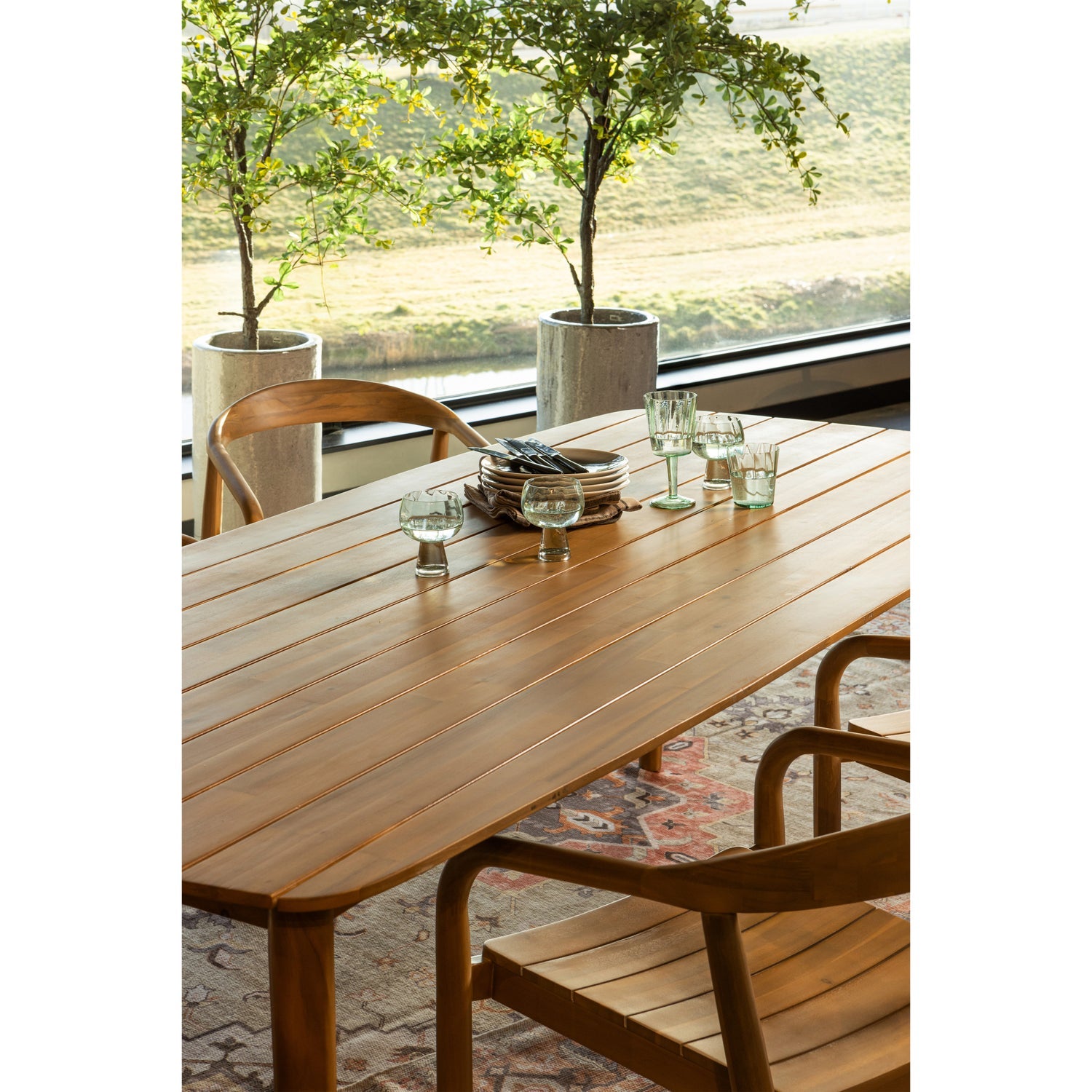 KRIS GARDEN TABLE 215X90 CM ACACIA WOOD NATURAL [fsc]