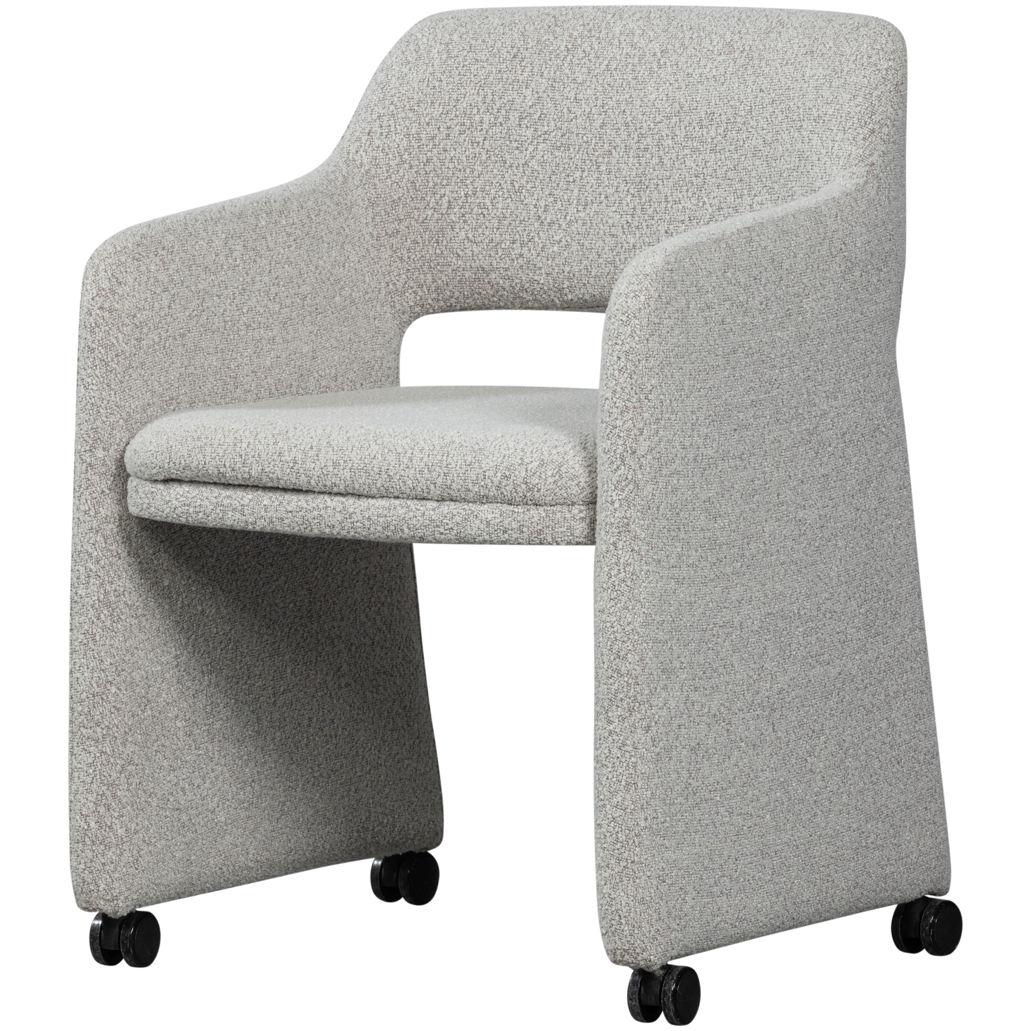 LYRIC DINING CHAIR WITH WHEELS GREIGE