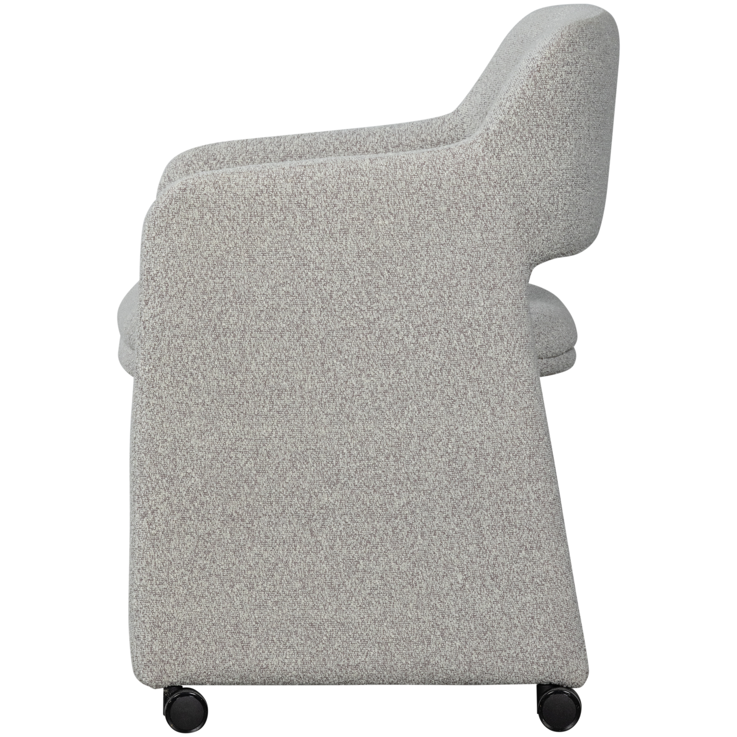 LYRIC DINING CHAIR WITH WHEELS GREIGE