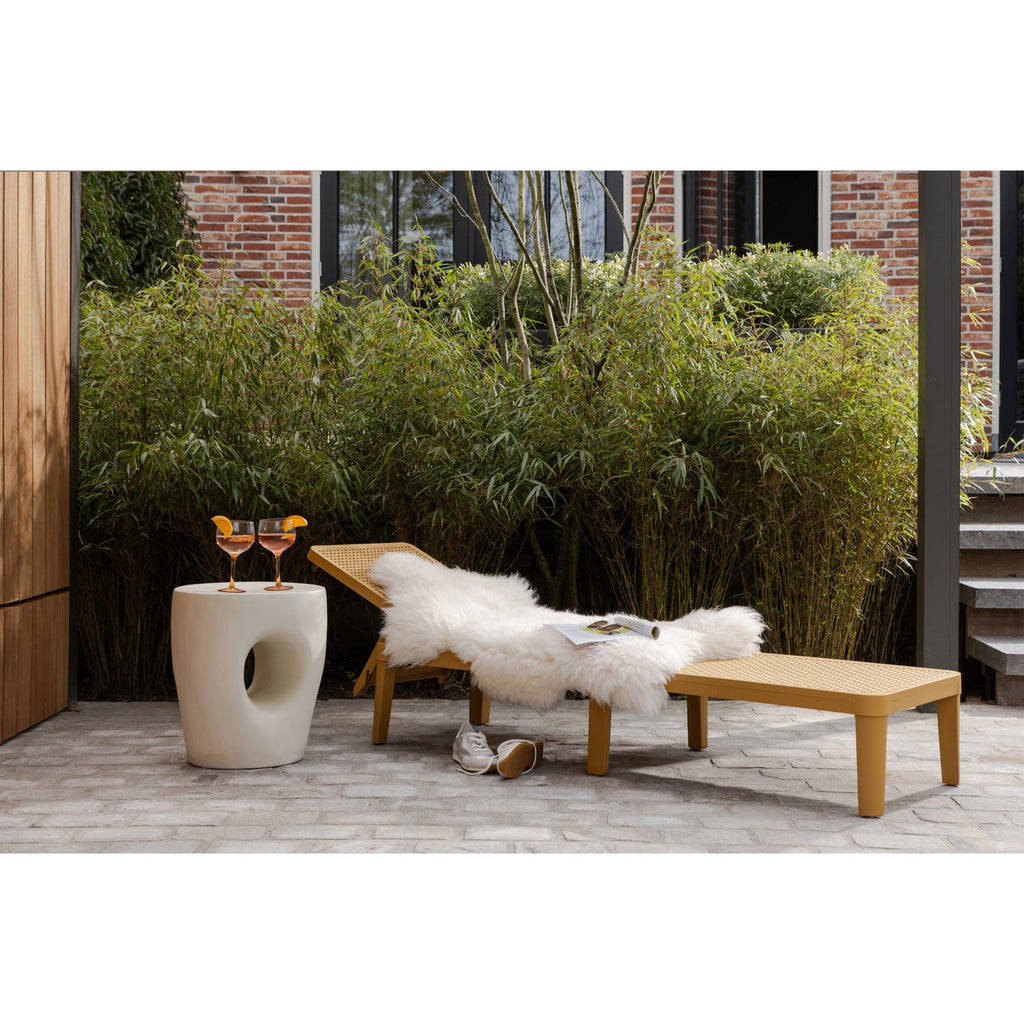 MICA GARDEN SIDE TABLE REINFORCED FIBER NATURAL