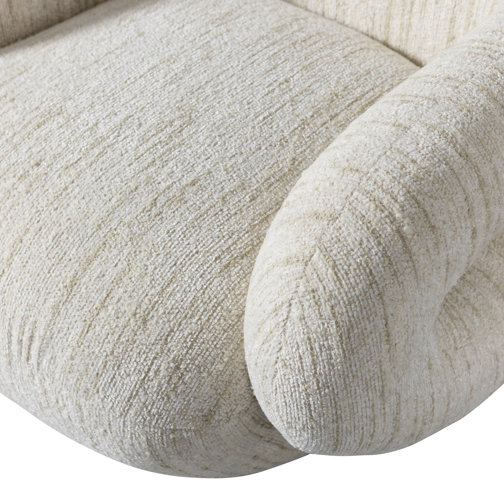 FOLKE ARMCHAIR CHENILLE NATURAL MELANGE