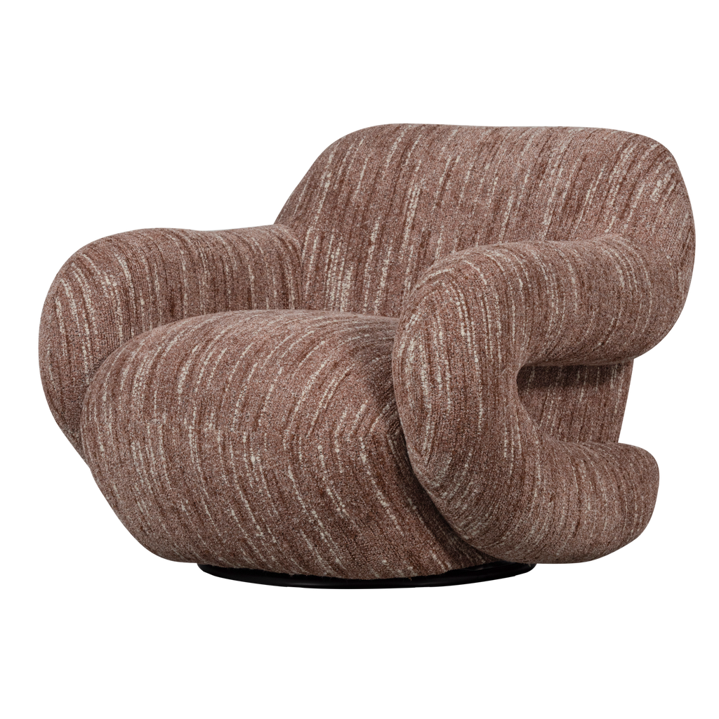 FOLKE ARMCHAIR CHENILLE OLD PINK MELANGE