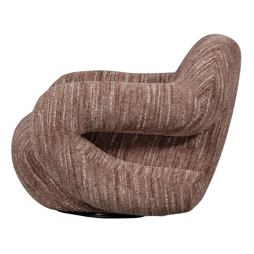 FOLKE ARMCHAIR CHENILLE OLD PINK MELANGE