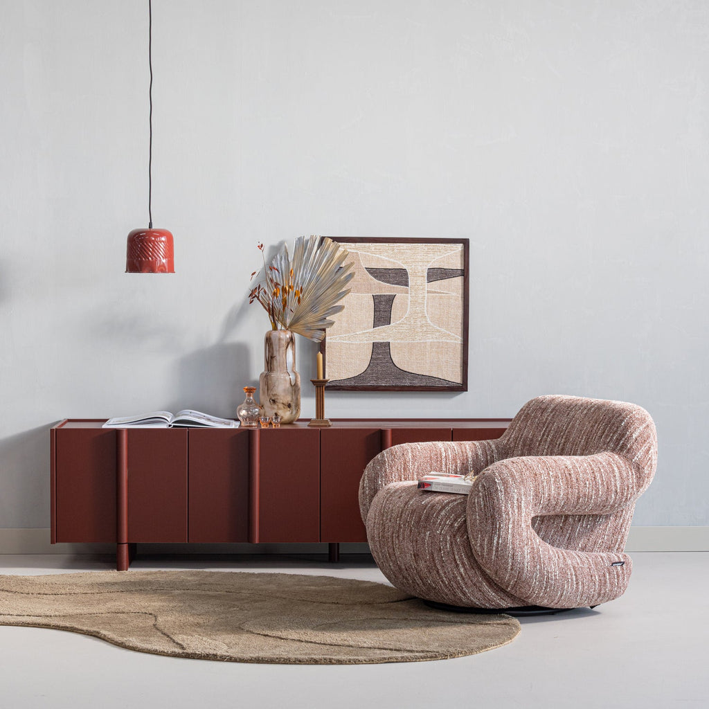 FOLKE ARMCHAIR CHENILLE OLD PINK MELANGE