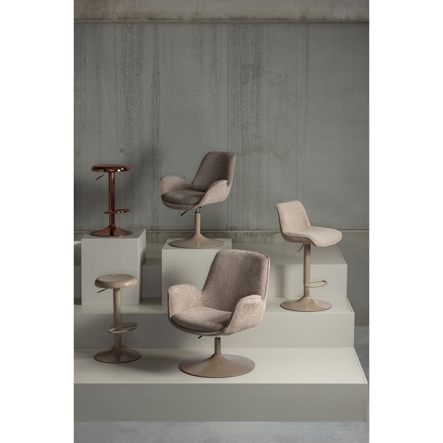 ISAAC BAR STOOL METAL SAND