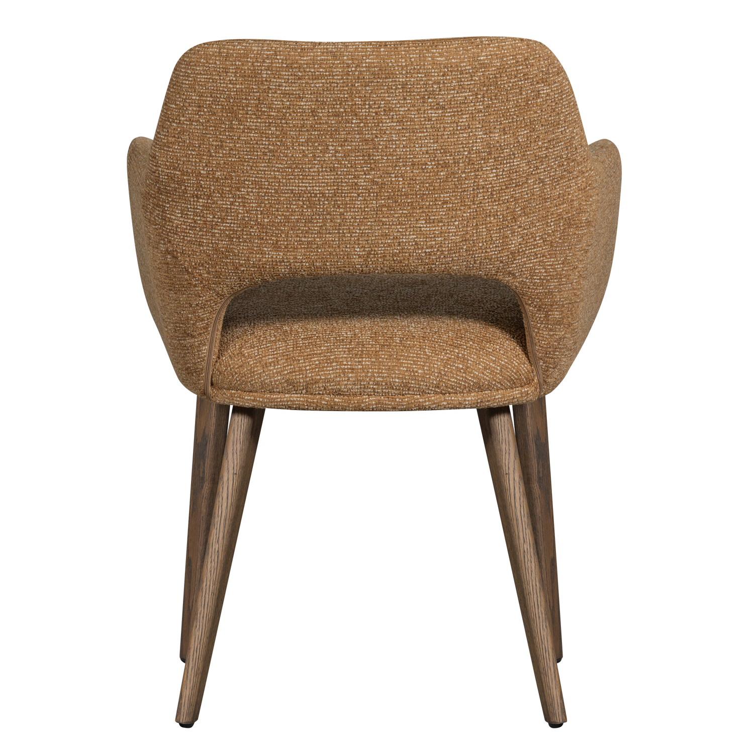 MURAT DINING CHAIR YELLOW WITH WOODEN LEG BROWN