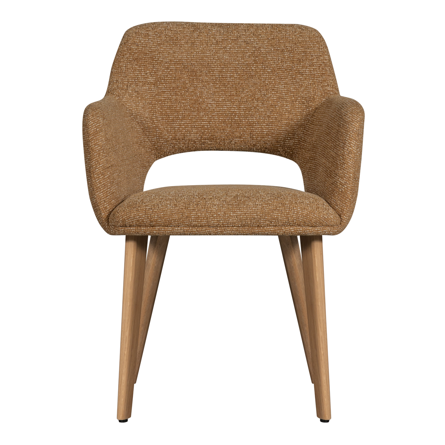 MURAT DINING CHAIR YELLOW WITH WOODEN LEG NATURAL