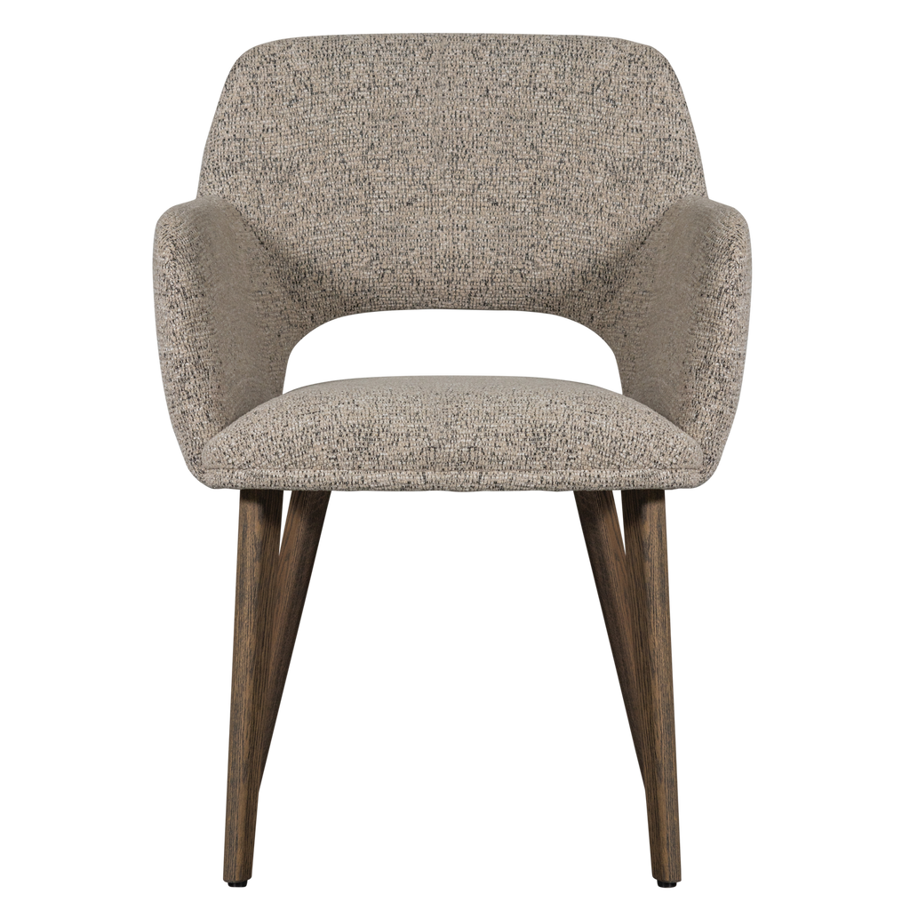 MURAT DINING CHAIR NATURAL WITH WOODEN LEG BROWN