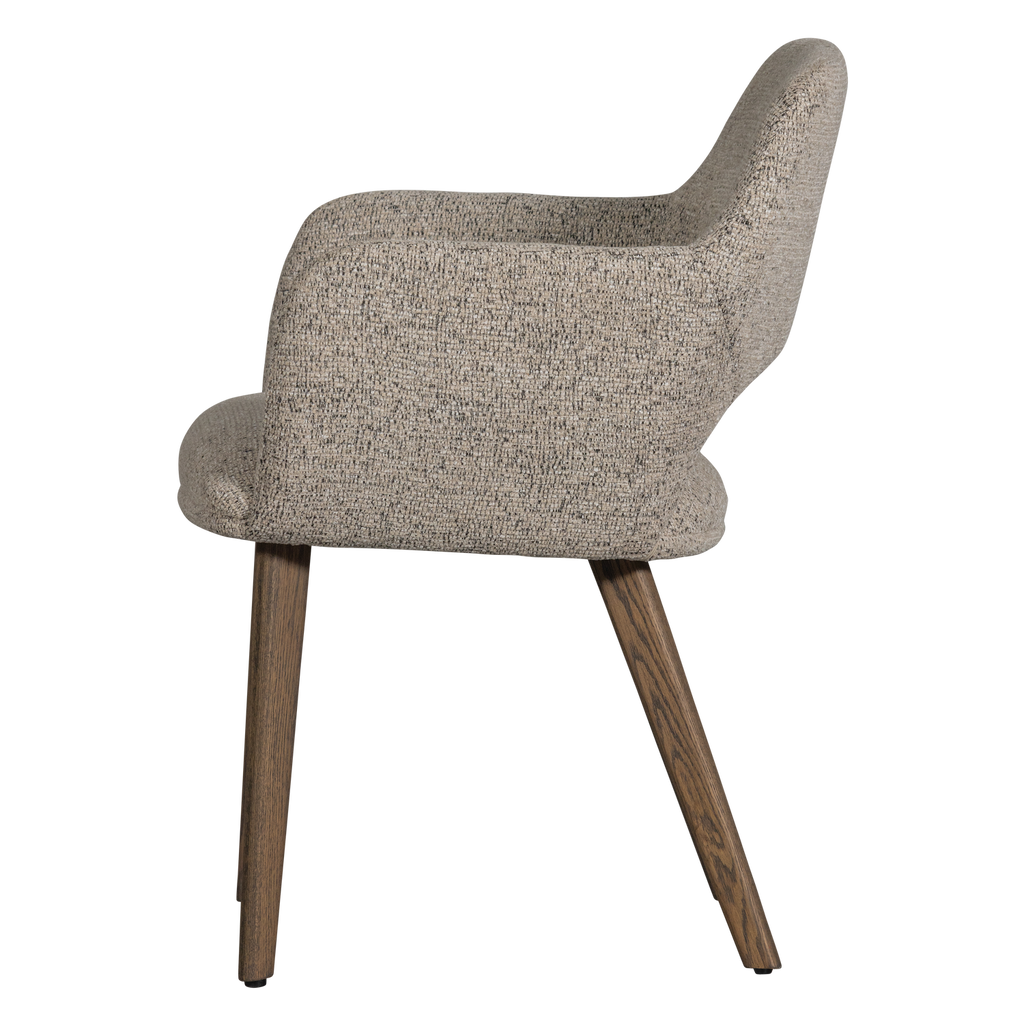 MURAT DINING CHAIR NATURAL WITH WOODEN LEG BROWN