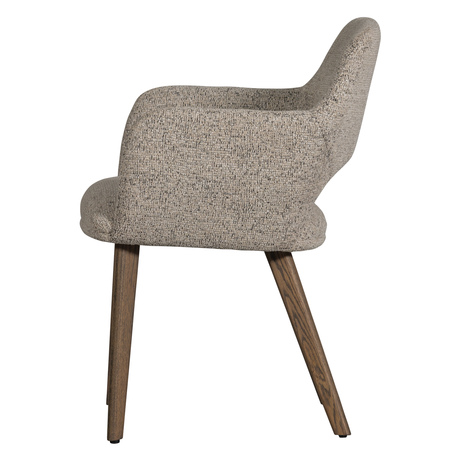MURAT DINING CHAIR NATURAL WITH WOODEN LEG BROWN
