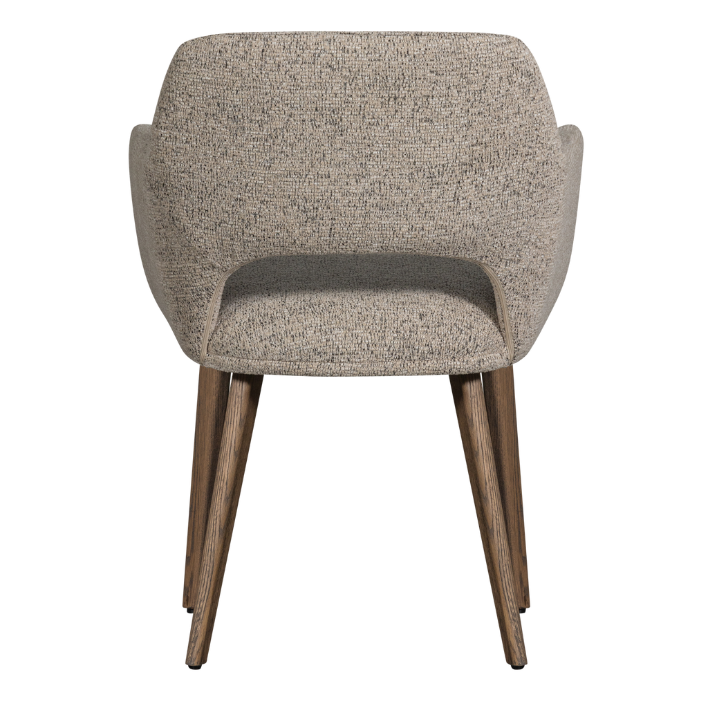 MURAT DINING CHAIR NATURAL WITH WOODEN LEG BROWN