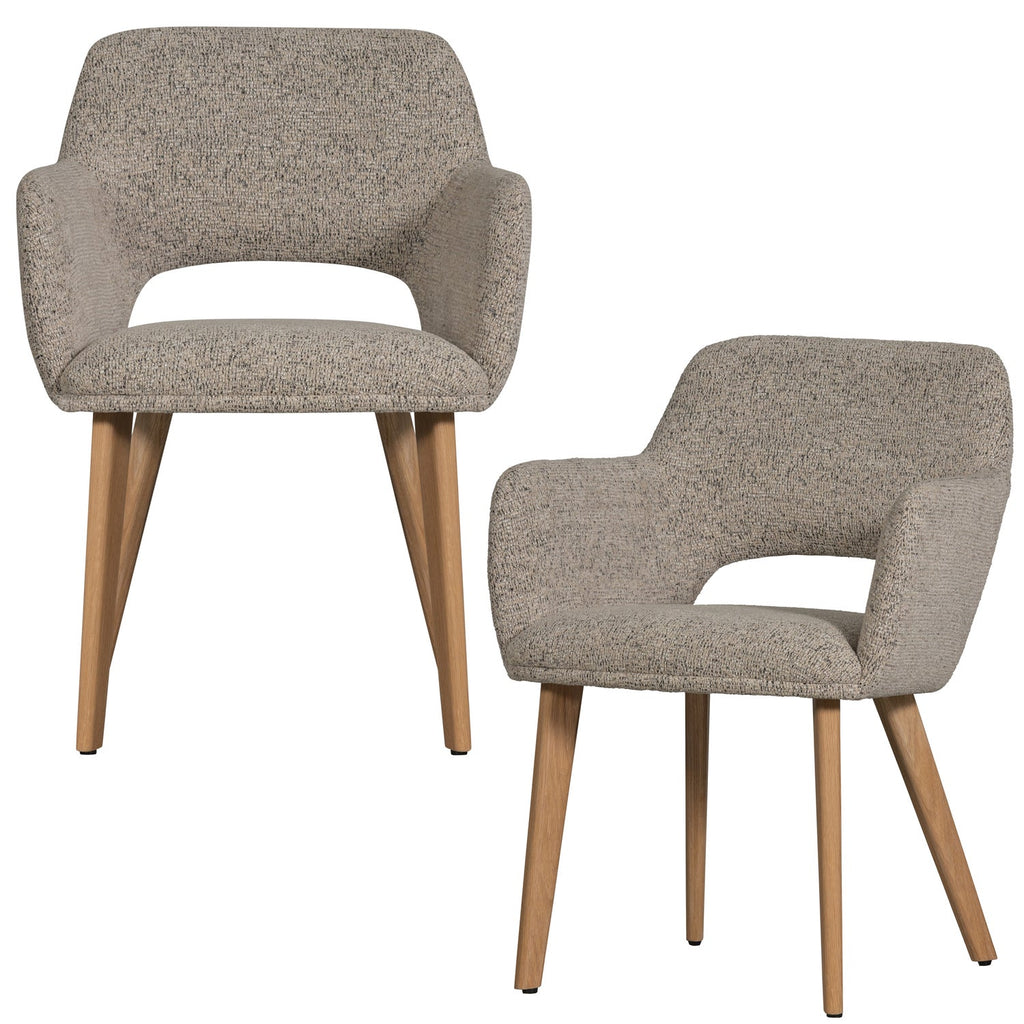 MURAT DINING CHAIR NATURAL WITH WOODEN LEG NATURAL