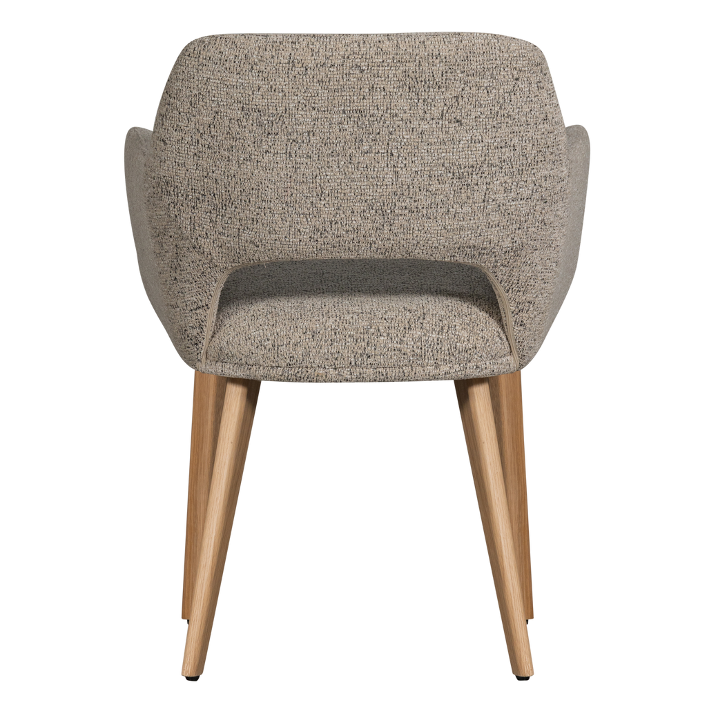 MURAT DINING CHAIR NATURAL WITH WOODEN LEG NATURAL
