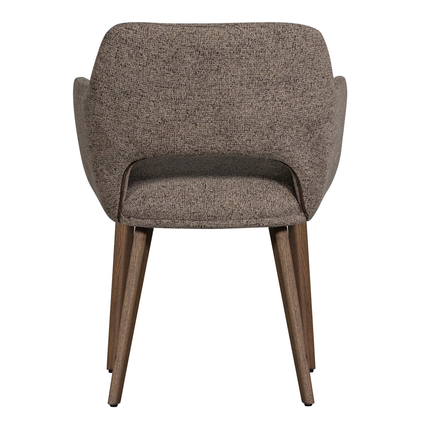 MURAT DINING CHAIR TAUPE WITH WOODEN LEG BROWN
