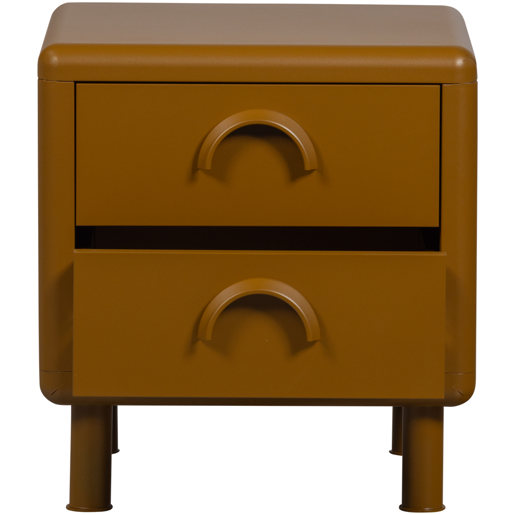 RUNE DRESSER/NIGHT STAND 2 DRAWERS METAL HONEY YELLOW