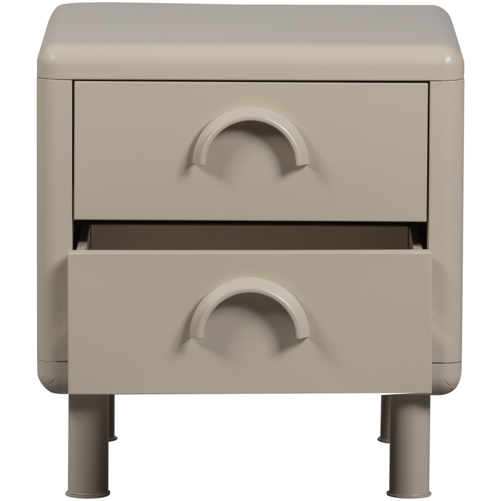 RUNE DRESSER/NIGHT STAND 2 DRAWERS METAL SAND