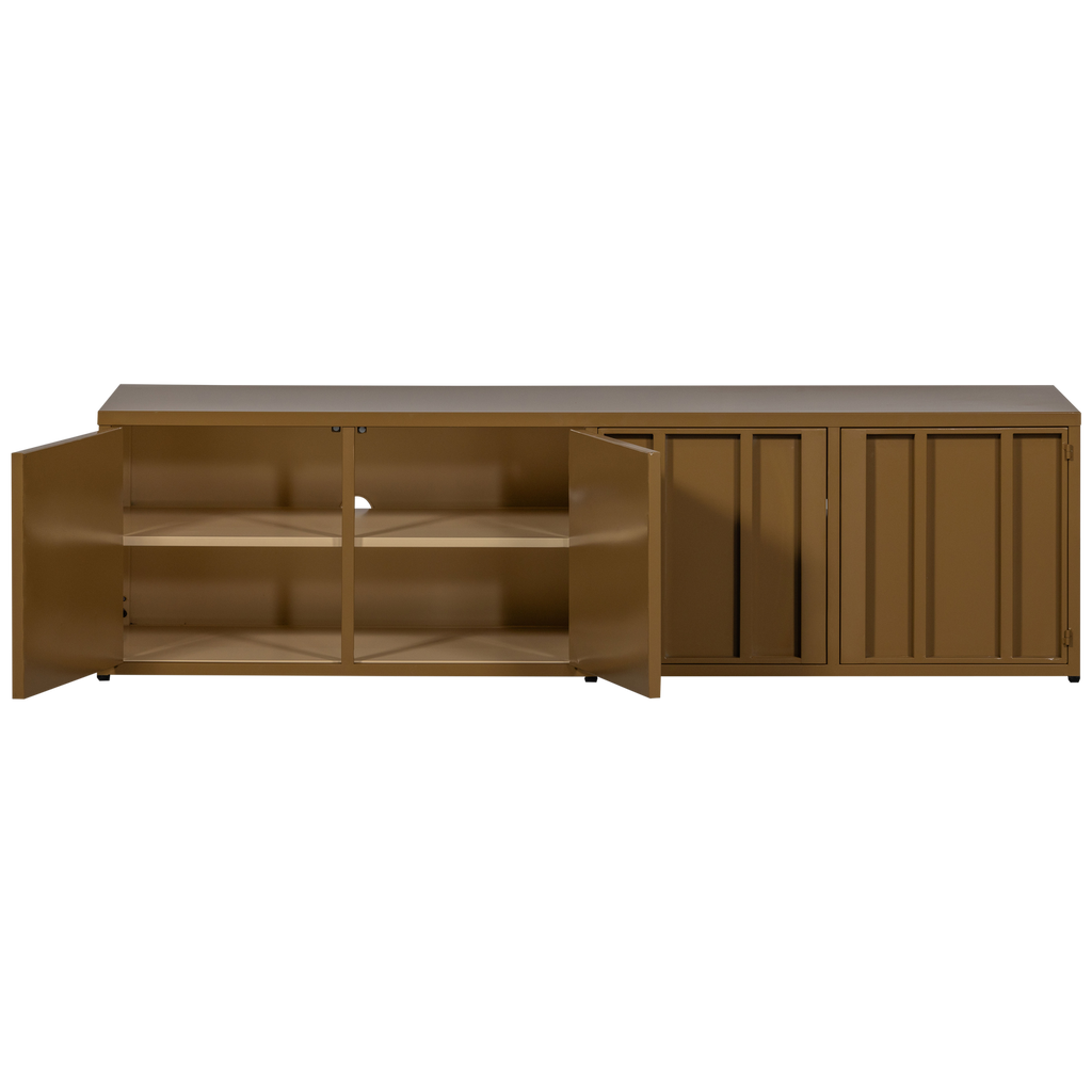 LEVEL TV STAND METAL HONEY YELLOW 44x160CM