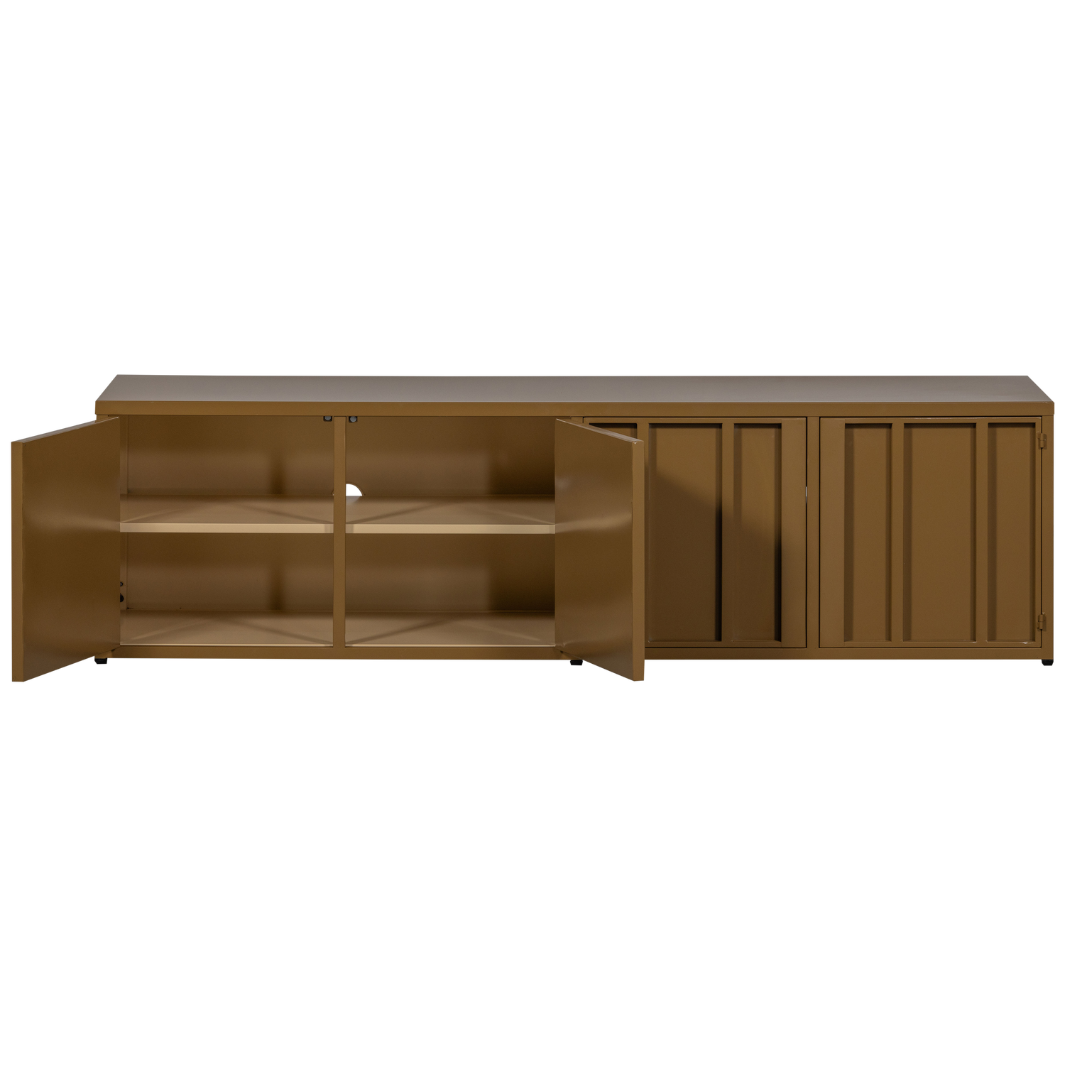 LEVEL TV STAND METAL HONEY YELLOW 44x160CM