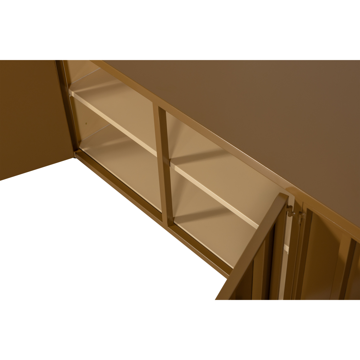 LEVEL TV STAND METAL HONEY YELLOW 44x160CM