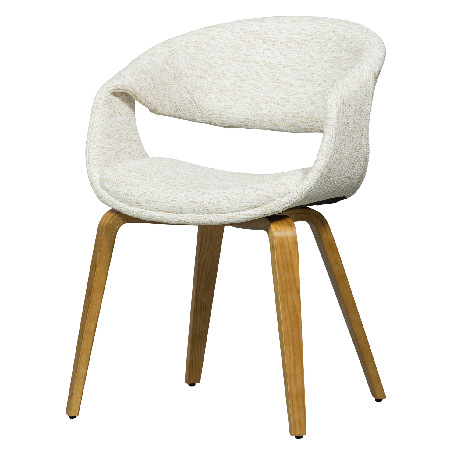 YOSSI DINING CHAIR NATURAL WITH WOODEN LEG NATURAL