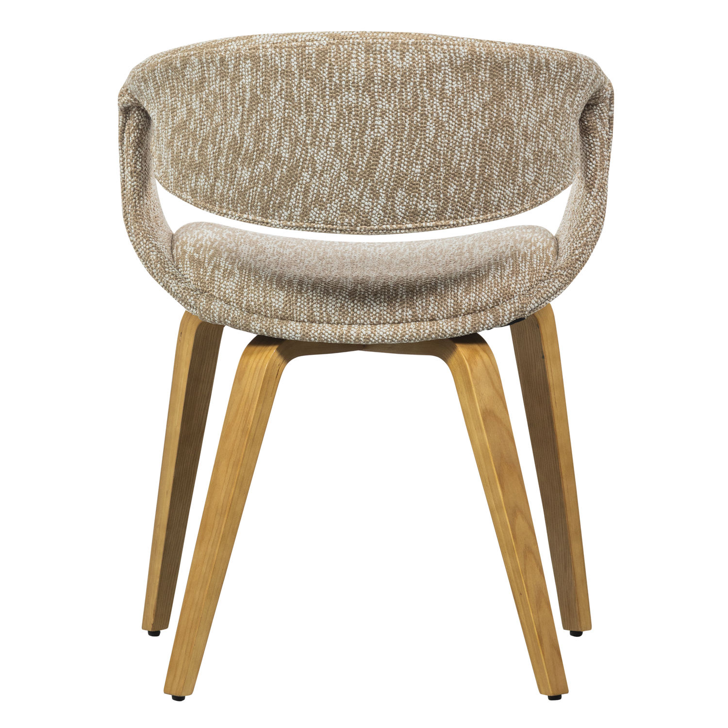YOSSI DINING CHAIR SAND WITH WOODEN LEG NATURAL