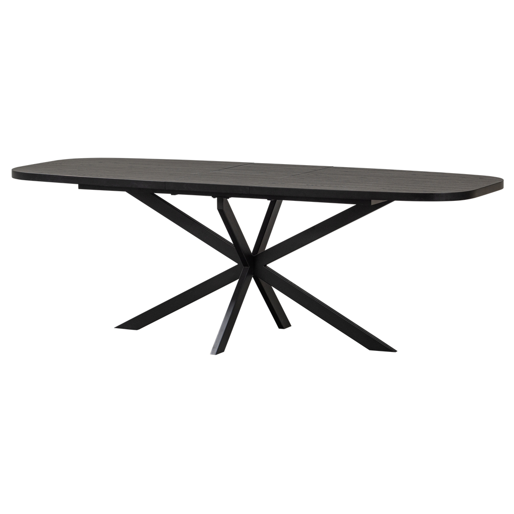 ARROS DINING TABLE EXTENDABLE 180-220x90CM MDF BLACK