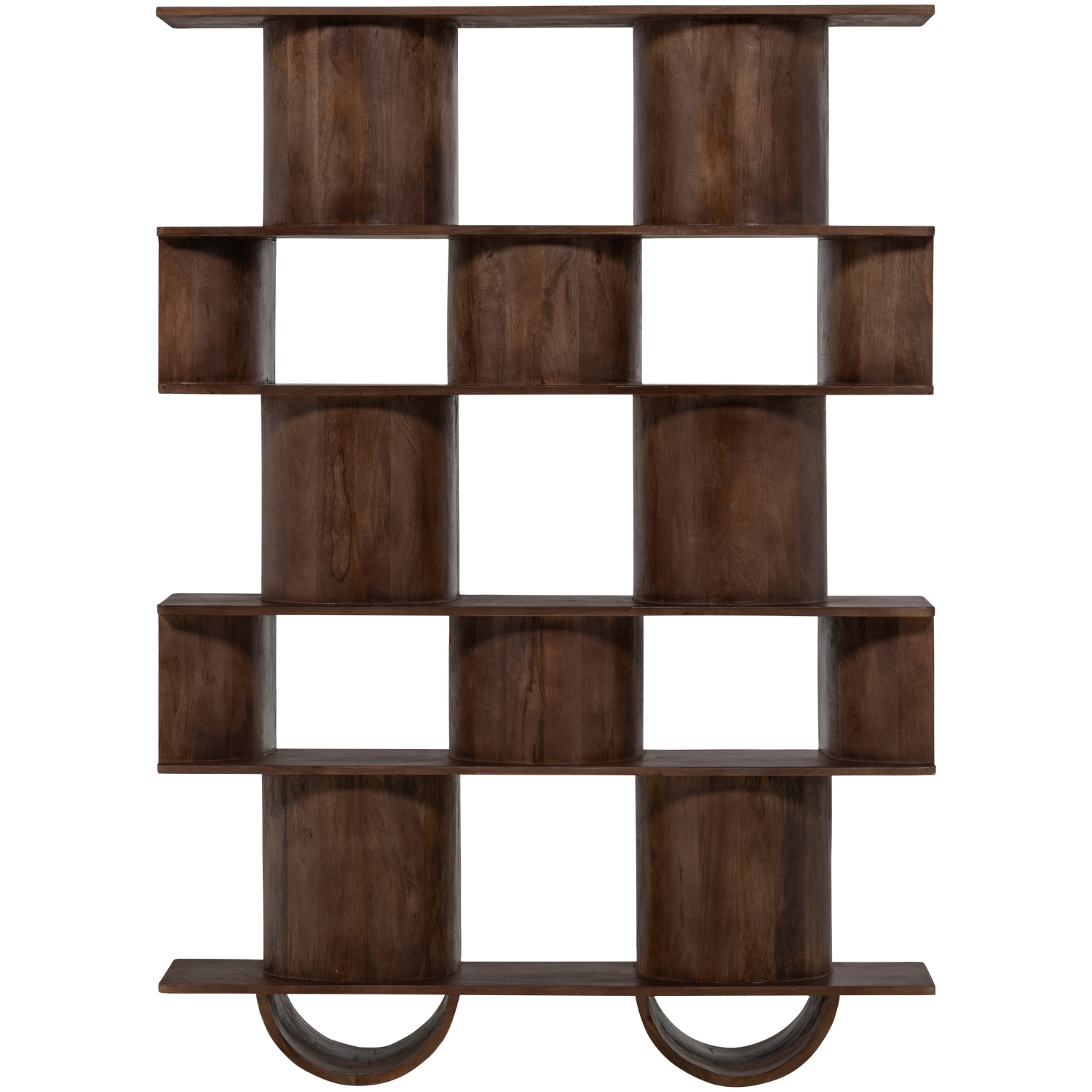 SINNE BOOKSHELF MANGO WOOD WALNUT 180x130CM