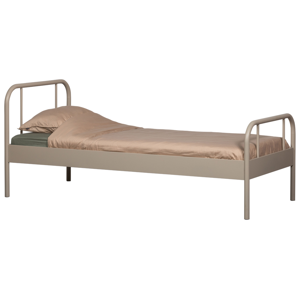 MATA SINGLE BED METAL SAND 90x200CM