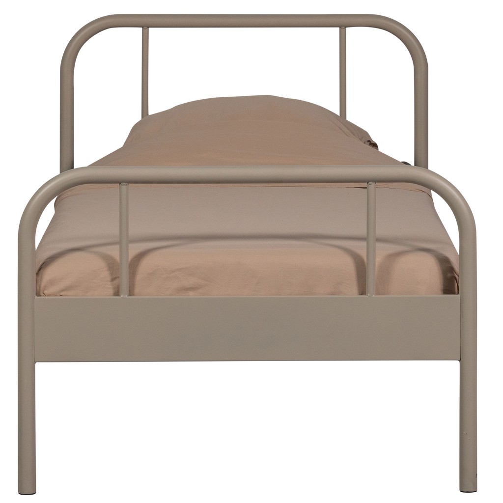 MATA SINGLE BED METAL SAND 90x200CM