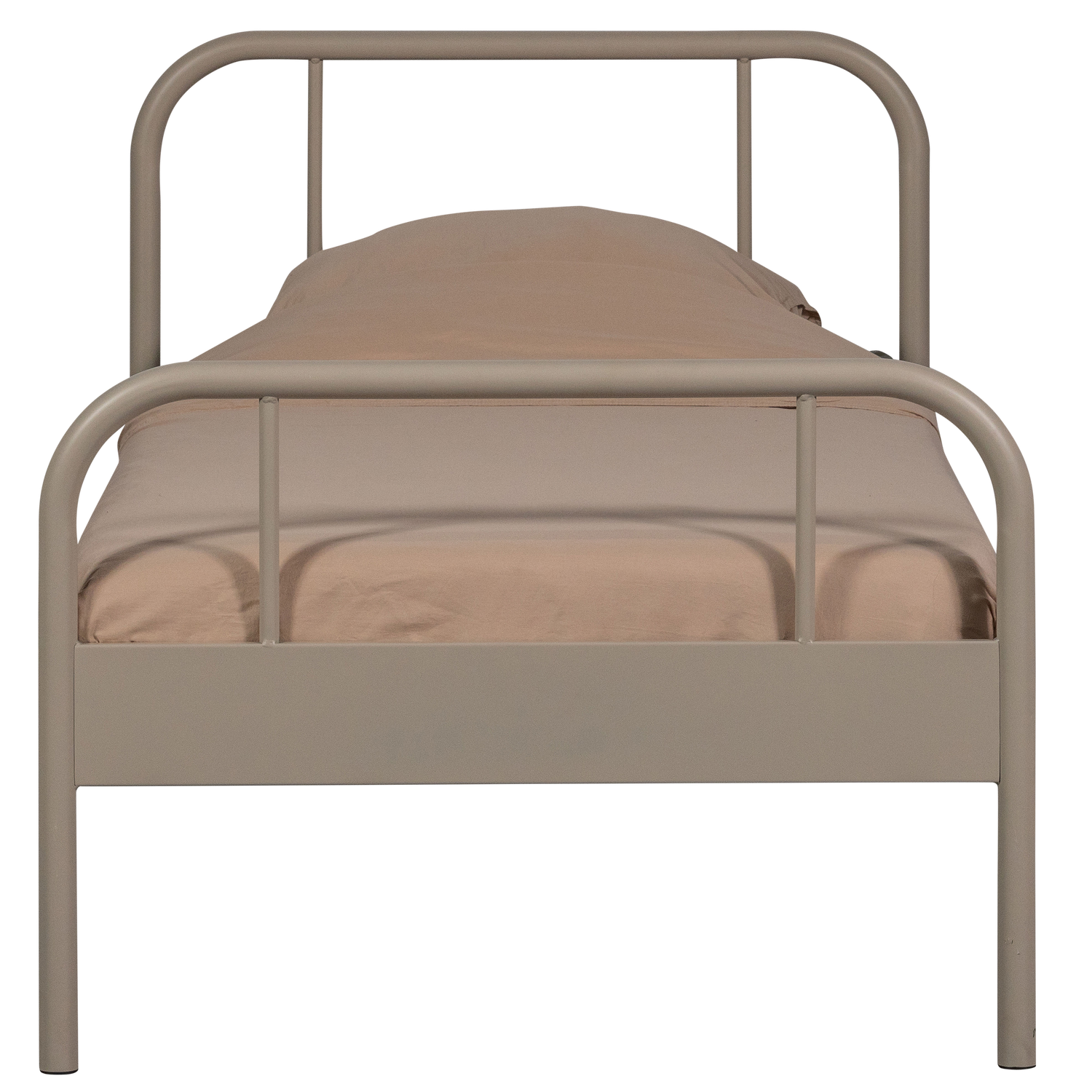 MATA SINGLE BED METAL SAND 90x200CM