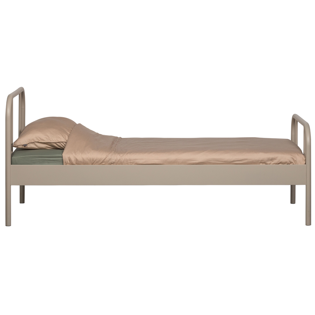 MATA SINGLE BED METAL SAND 90x200CM