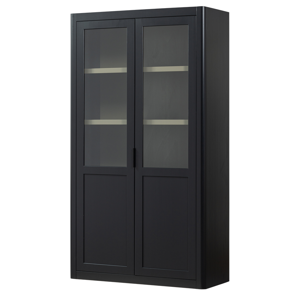 GUNNAR SHOWCABINET PINE MATT BLACK [fsc]