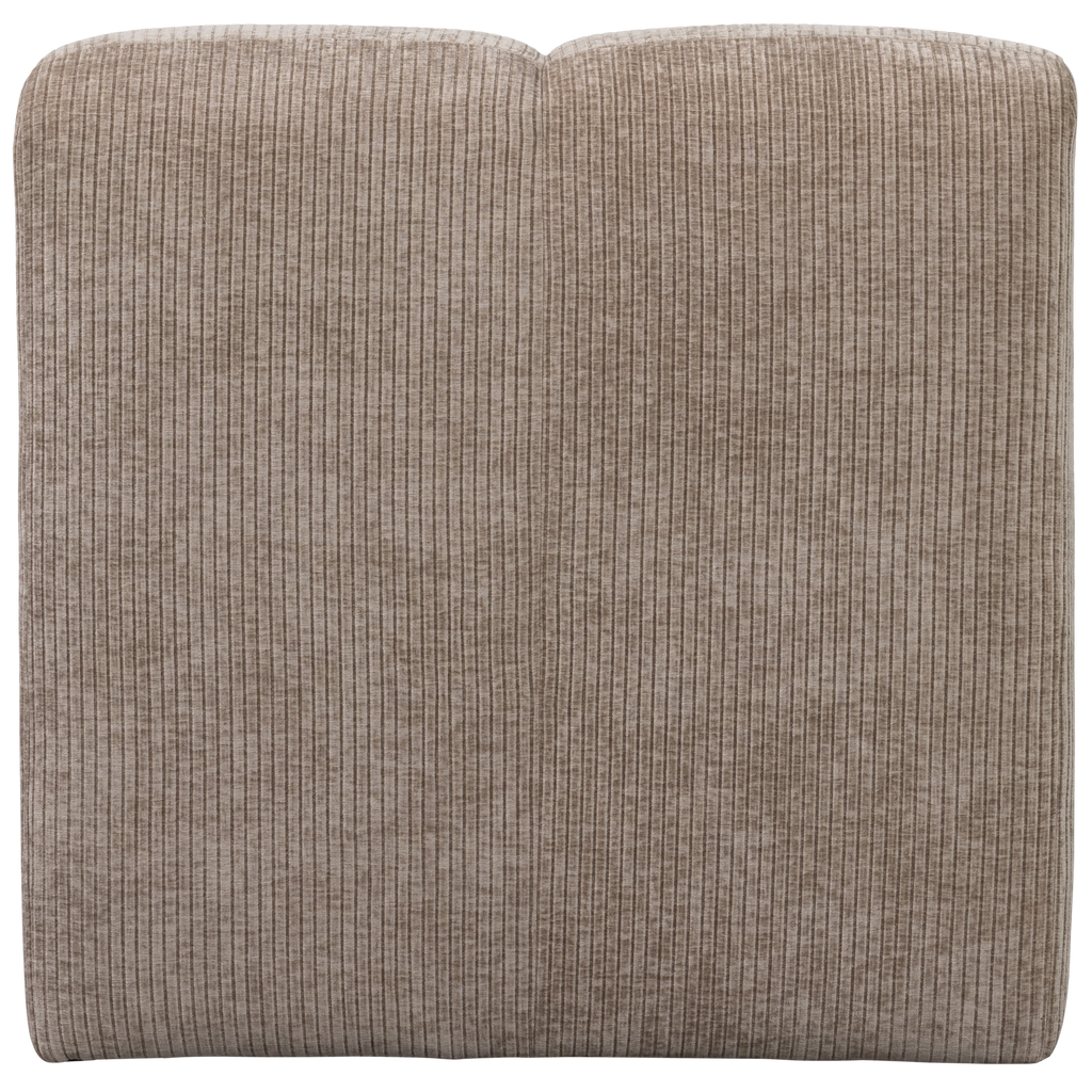 MOJO DINING BENCH 84CM WITH BACKREST RIB FABRIC DARK SAND