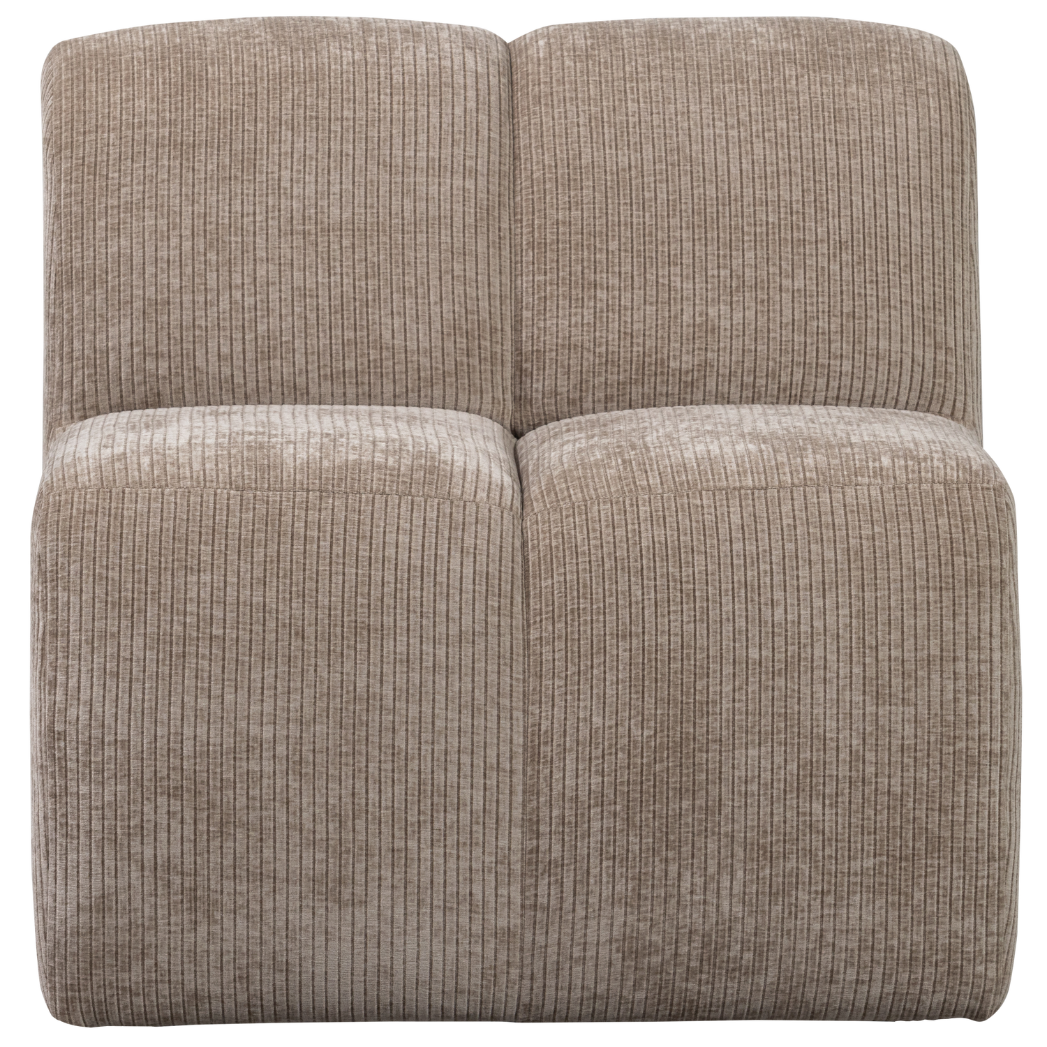 MOJO DINING BENCH 84CM WITH BACKREST RIB FABRIC DARK SAND