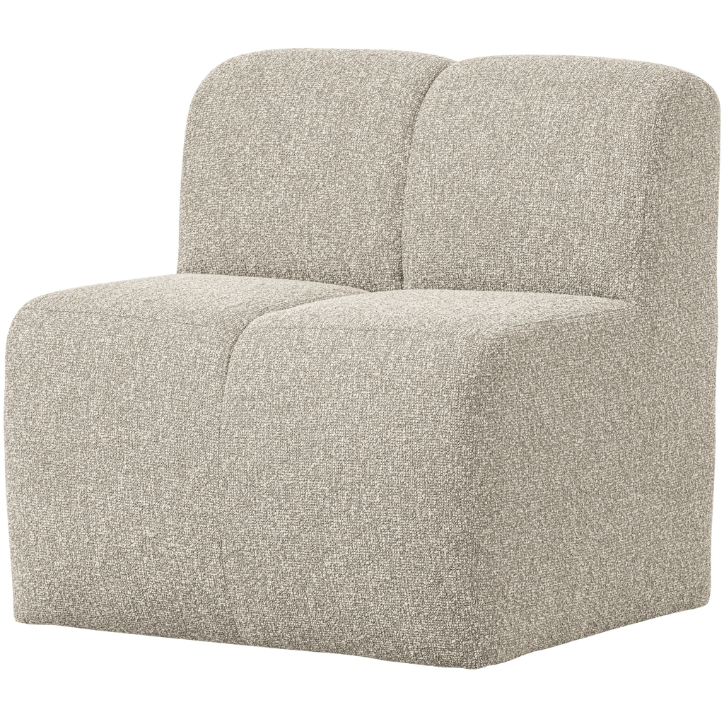 MOJO DINING BENCH 84CM WITH BACKREST BOUCLE BEIGE MELANGE