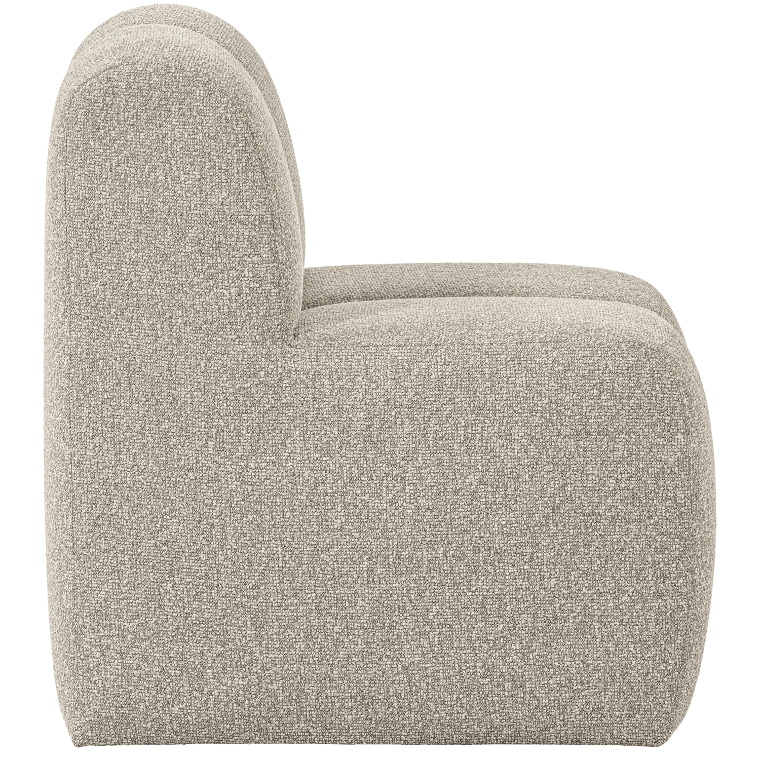 MOJO DINING BENCH 84CM WITH BACKREST BOUCLE BEIGE MELANGE