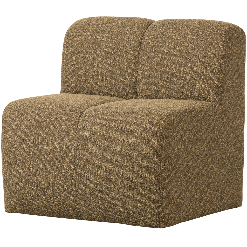 MOJO DINING BENCH 84CM BACKREST BOUCLE YELLOW/BROWN MELANGE