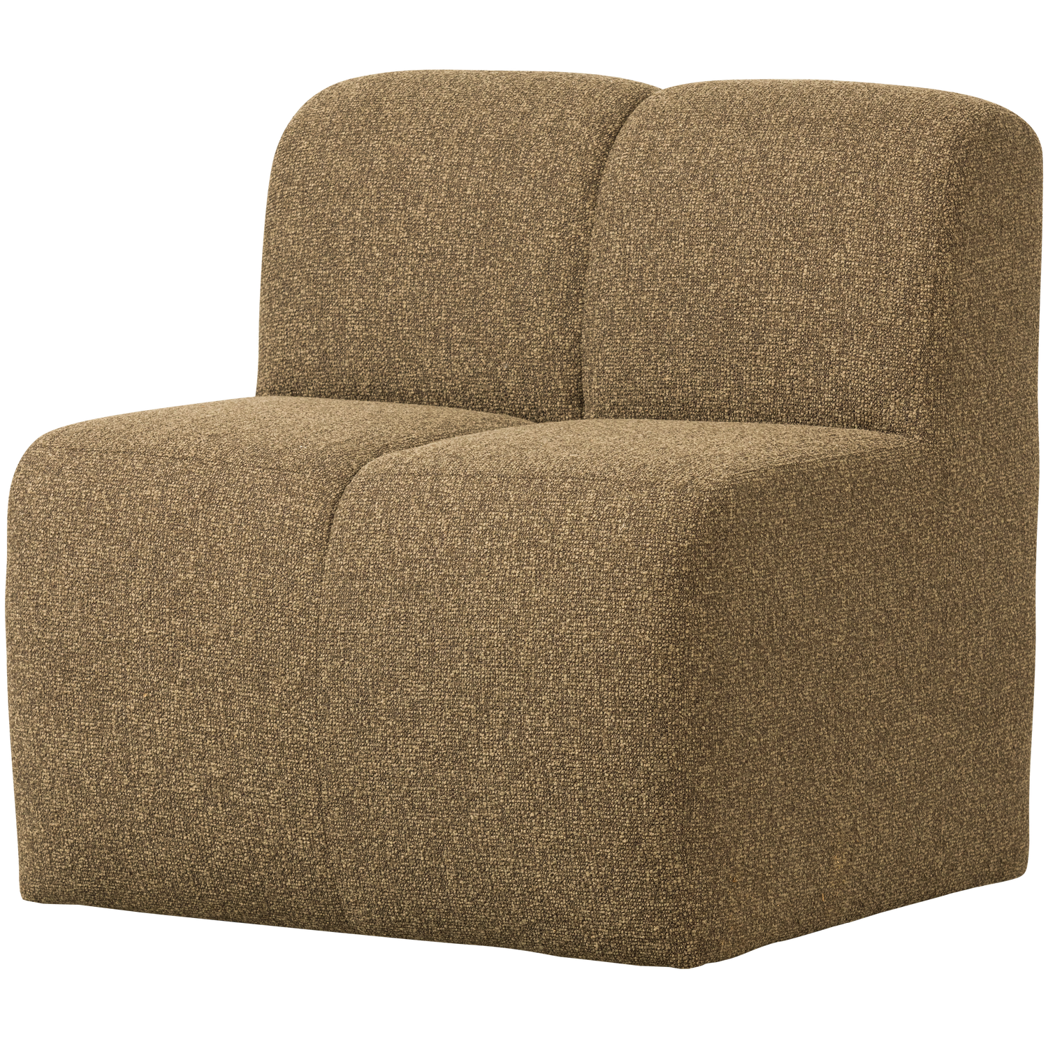 MOJO DINING BENCH 84CM BACKREST BOUCLE YELLOW/BROWN MELANGE