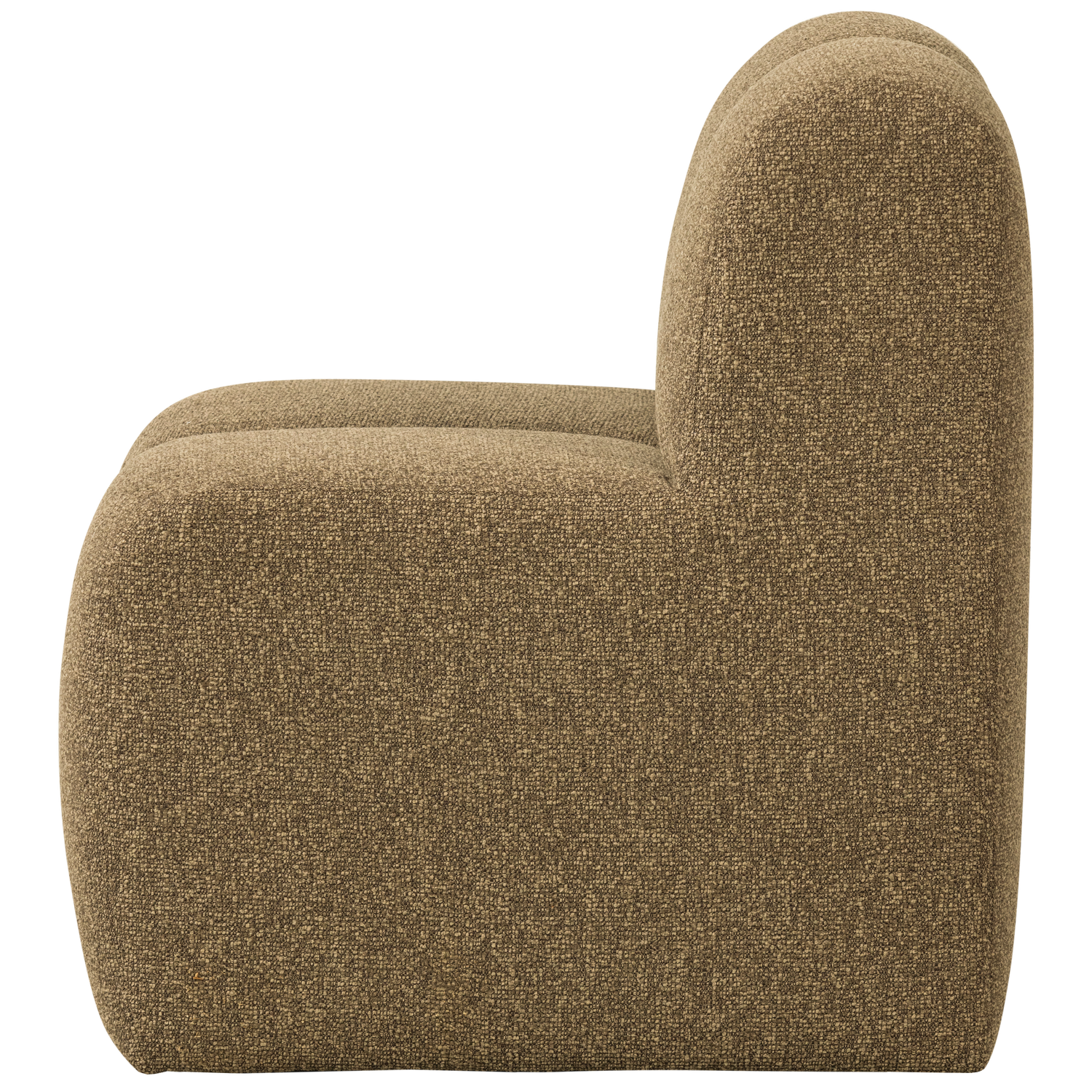 MOJO DINING BENCH 84CM BACKREST BOUCLE YELLOW/BROWN MELANGE