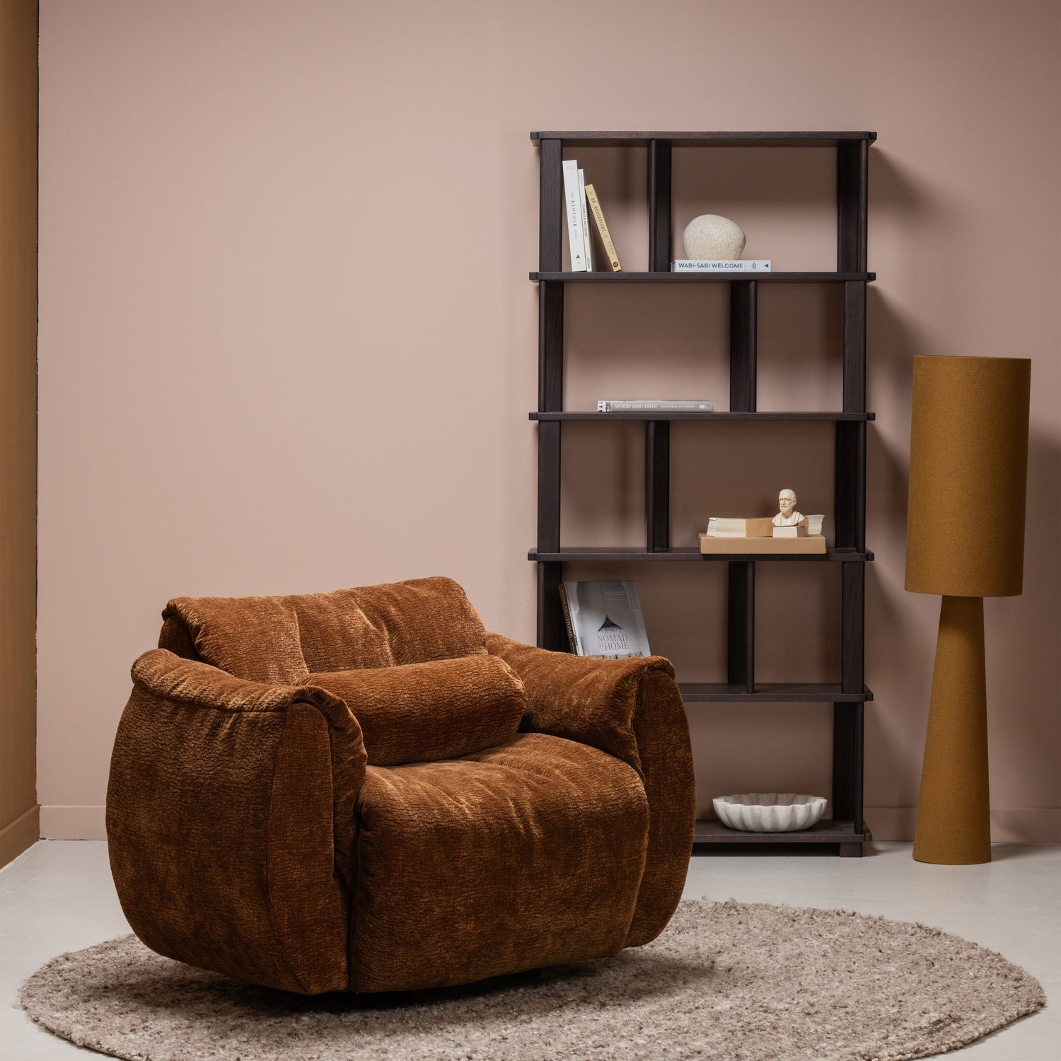 RISS BOOKSHELF OAK MYSTIQUE BROWN 186x90CM