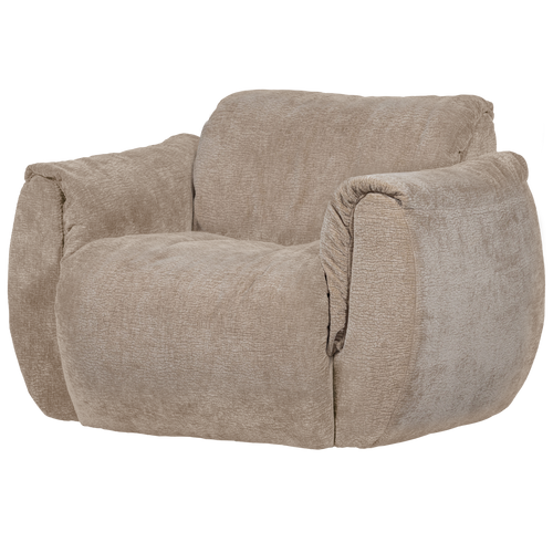 BAGGY SWIVEL ARMCHAIR 3D CHENILLE SAND