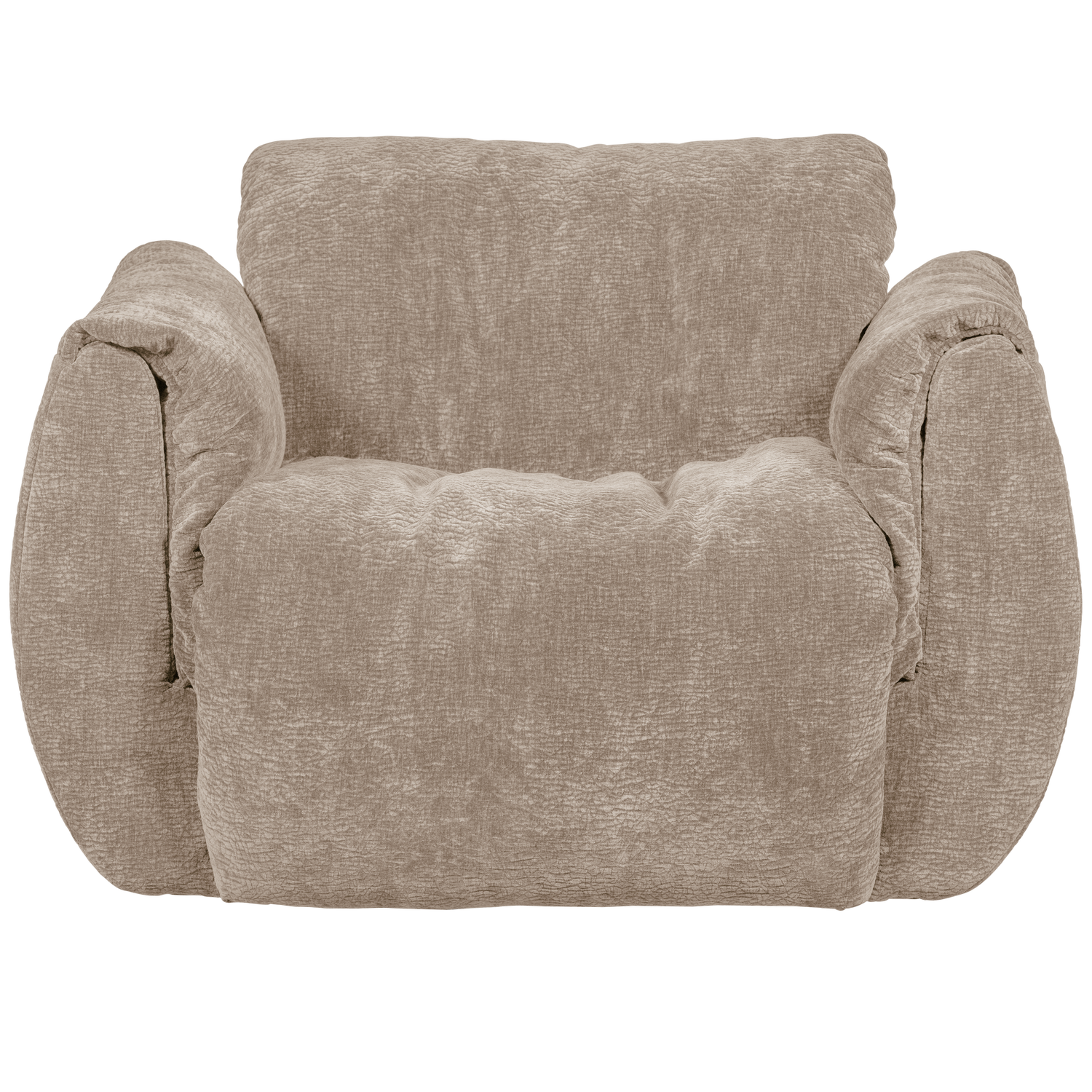 BAGGY SWIVEL ARMCHAIR 3D CHENILLE SAND