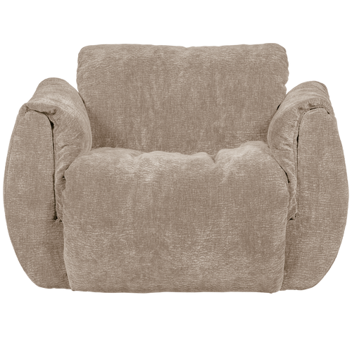 BAGGY SWIVEL ARMCHAIR 3D CHENILLE SAND