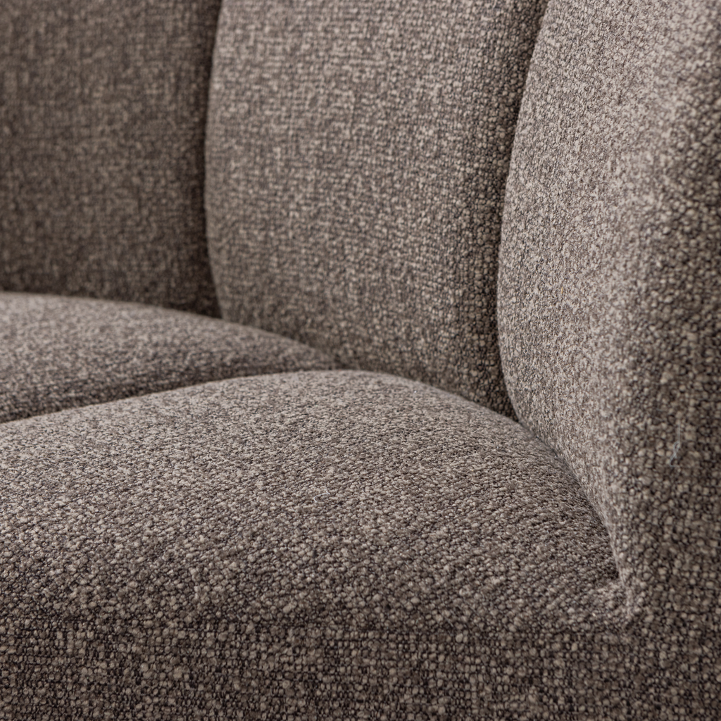 MOJO DINING BENCH CORNER WITH BACKREST BOUCLE BROWN MELANGE