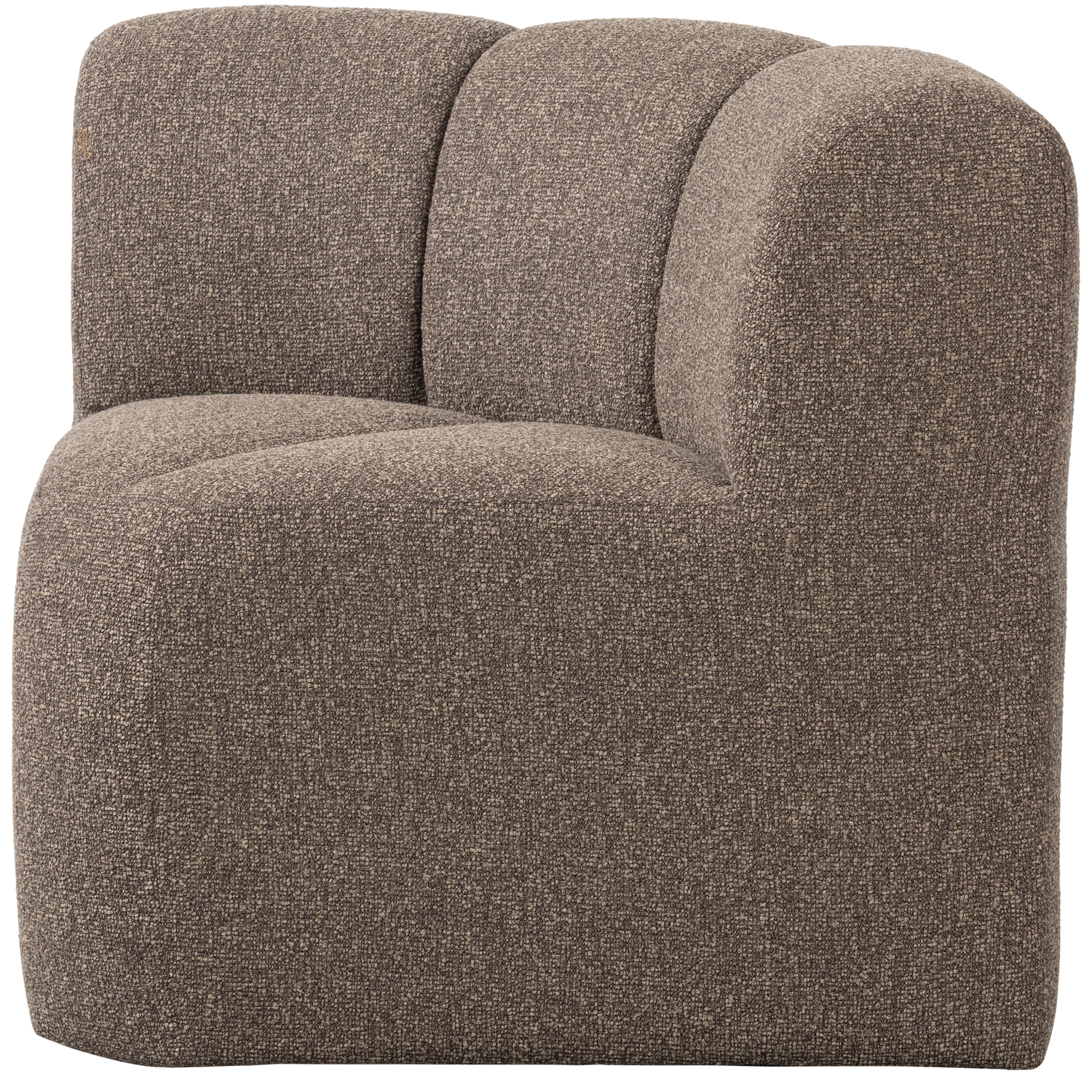 MOJO DINING BENCH CORNER WITH BACKREST BOUCLE BROWN MELANGE