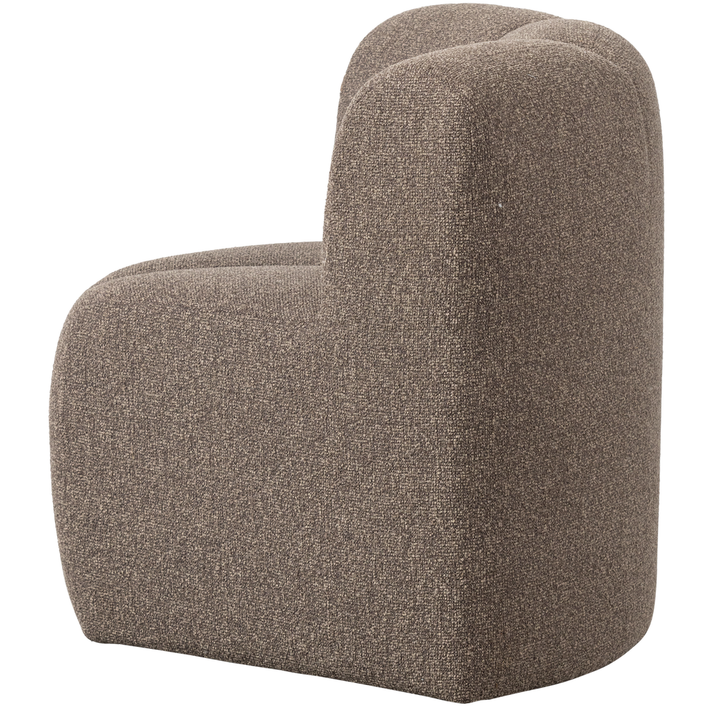 MOJO DINING BENCH CORNER WITH BACKREST BOUCLE BROWN MELANGE