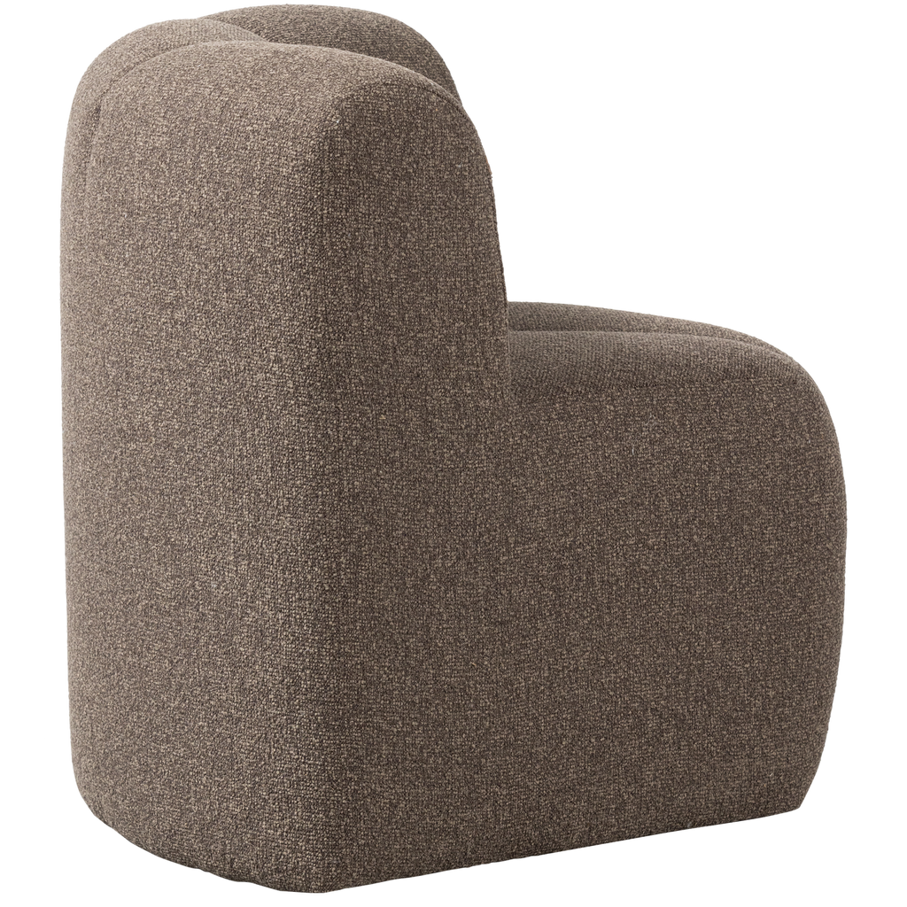 MOJO DINING BENCH CORNER WITH BACKREST BOUCLE BROWN MELANGE