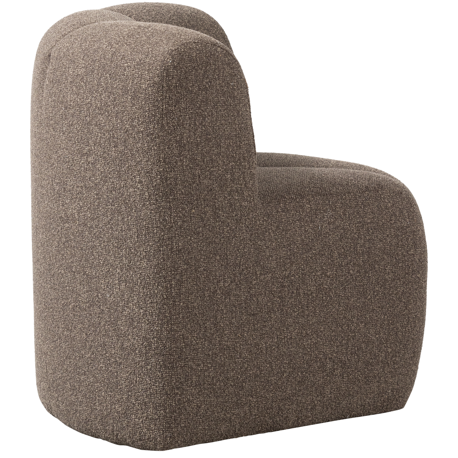 MOJO DINING BENCH CORNER WITH BACKREST BOUCLE BROWN MELANGE