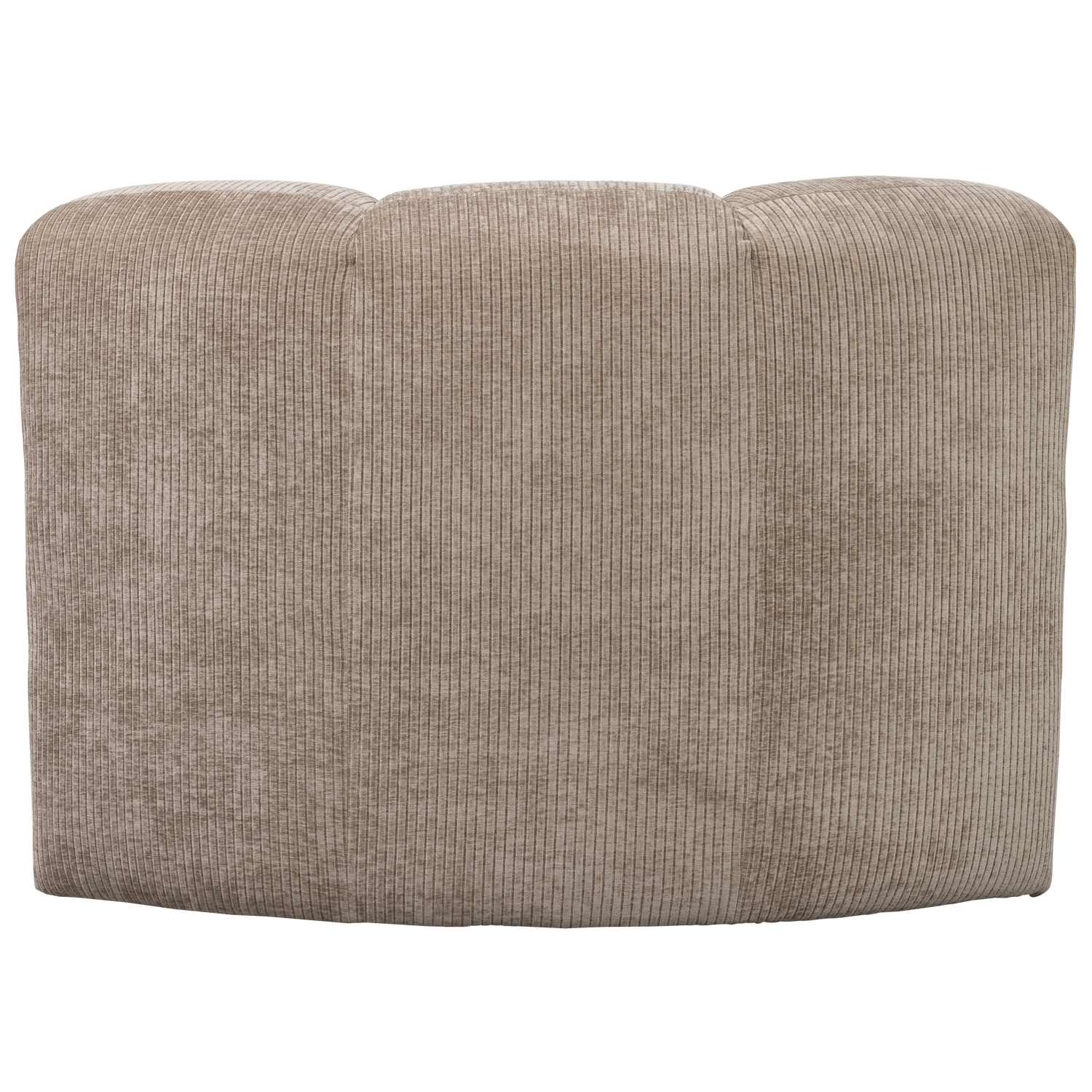 MOJO DINING BENCH CORNER WITH BACKREST RIB FABRIC DARK SAND
